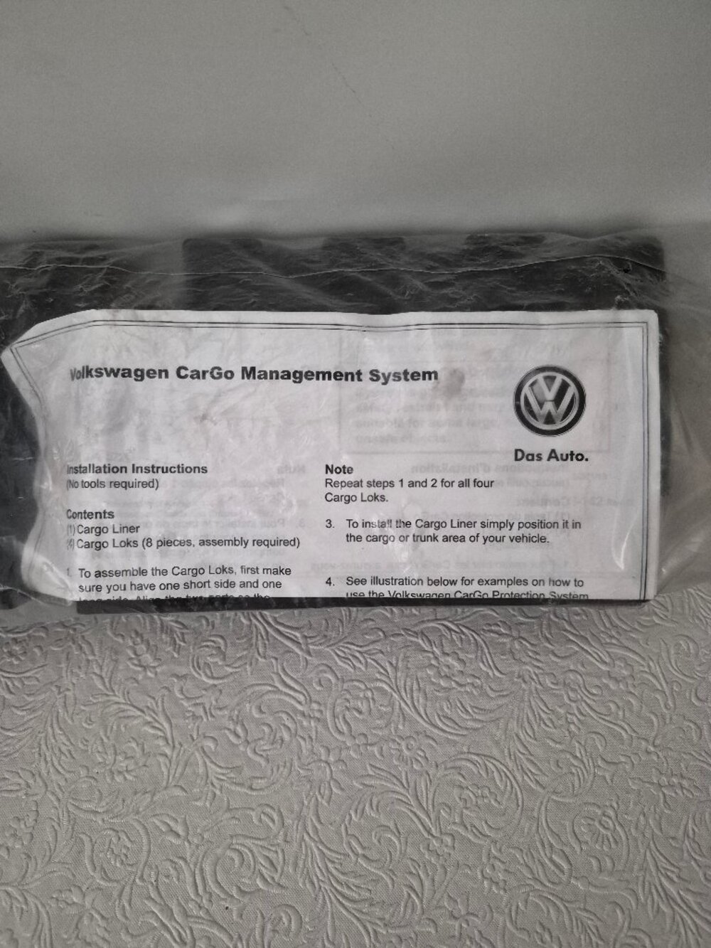 VW Volkswagen CarGo Management System Loks Blocks Black OEM Parts